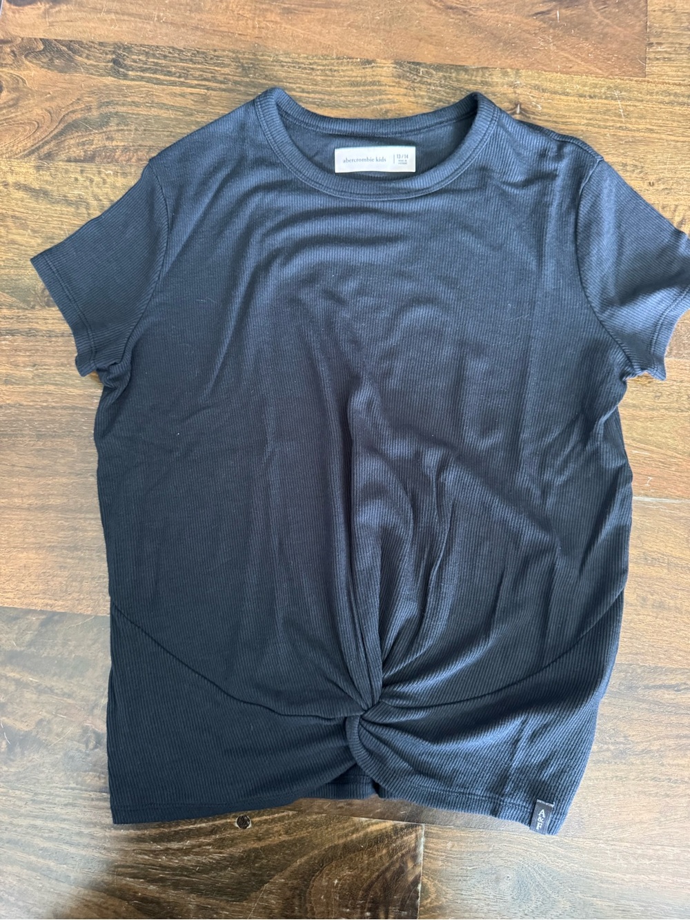 abercrombie kids Black Short Sleeve Twist-Front Tee